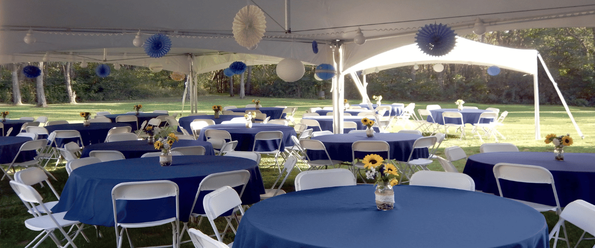 event setup with tent